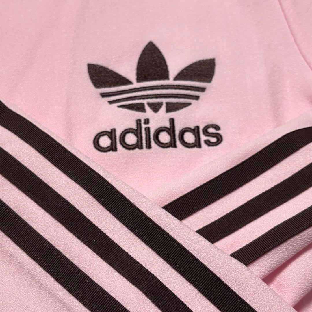 新品XL⭐️韓国限定 adidasトラックジャケット 刺繍ロゴ ピンク