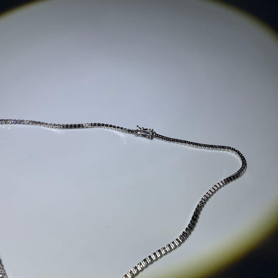 モアサナイト テニスネックレス 2mm 40cm シルバー925 - メルカリ