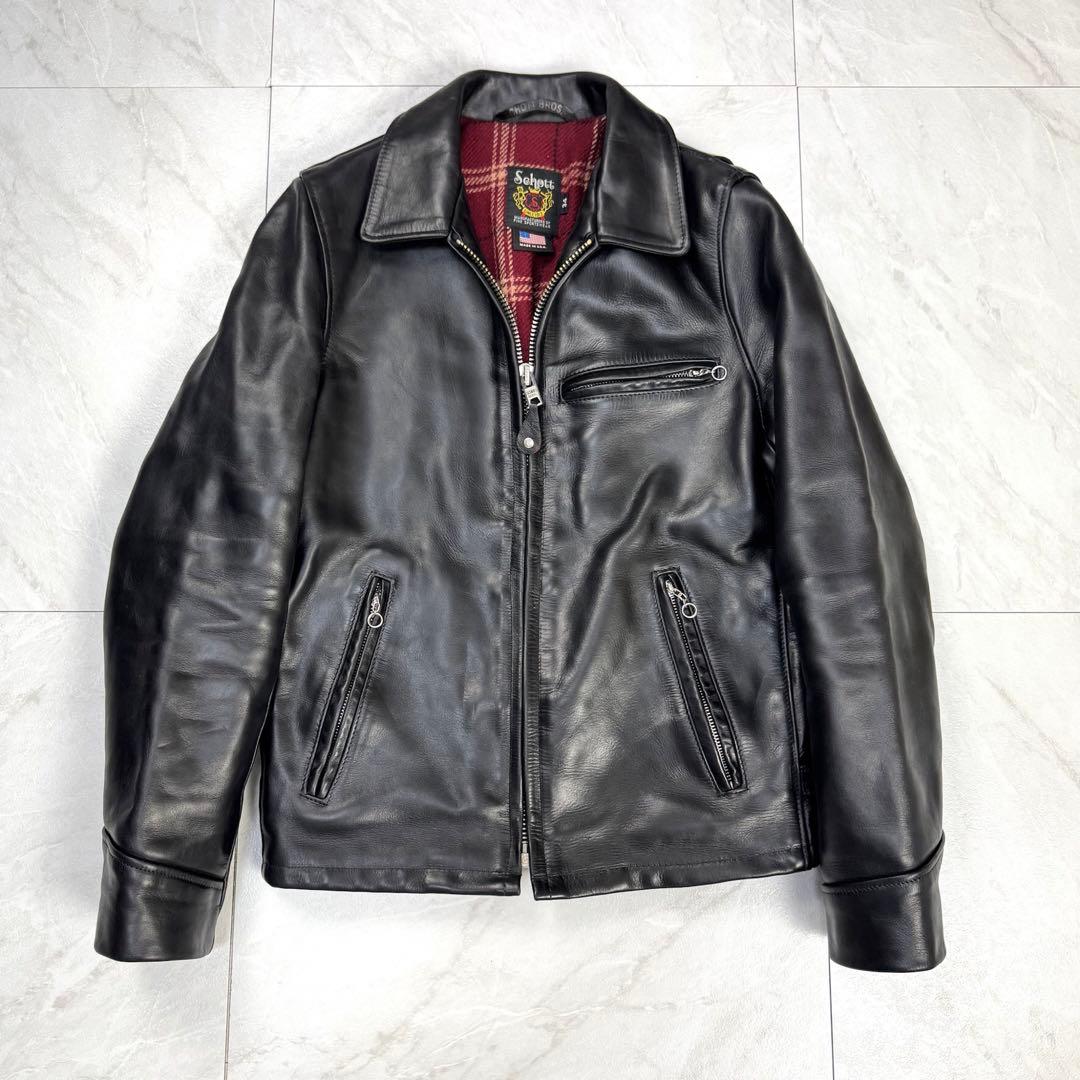 美品 schott 6103us シングルライダース　ホーウィンレザー 34 黒 2026年最新】schott 6103の人気アイテム - メルカリ