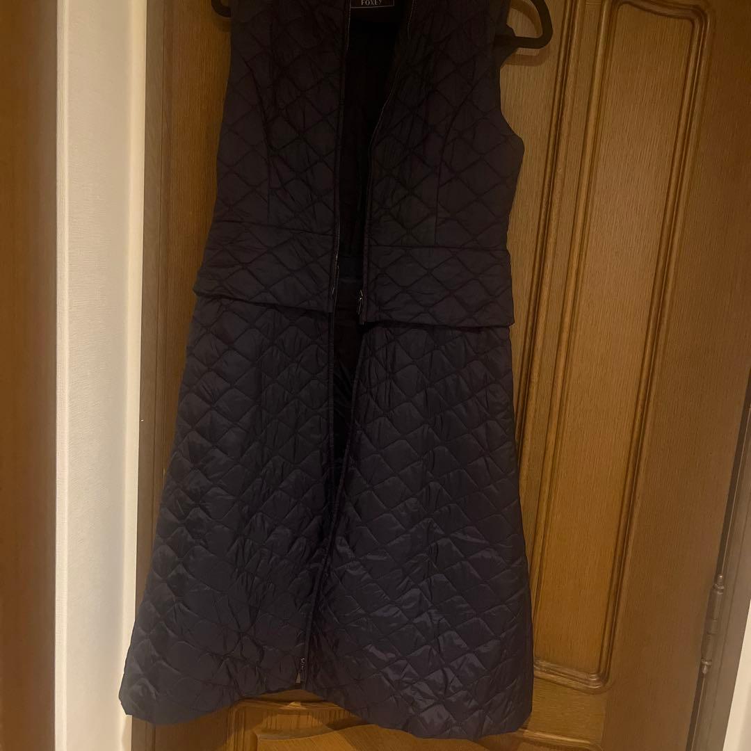 FOXEY ネイビー キルティングダウンベスト phenix（プラスフェニックス） QUILTING DOWN VEST キルティング