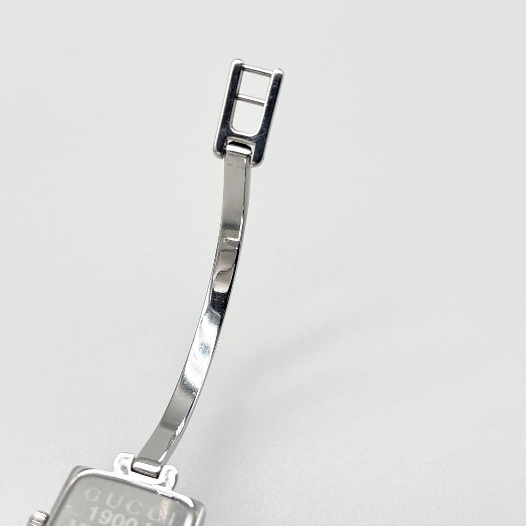 電池交換済】GUCCI 1900L レディース バングルウォッチ シルバー