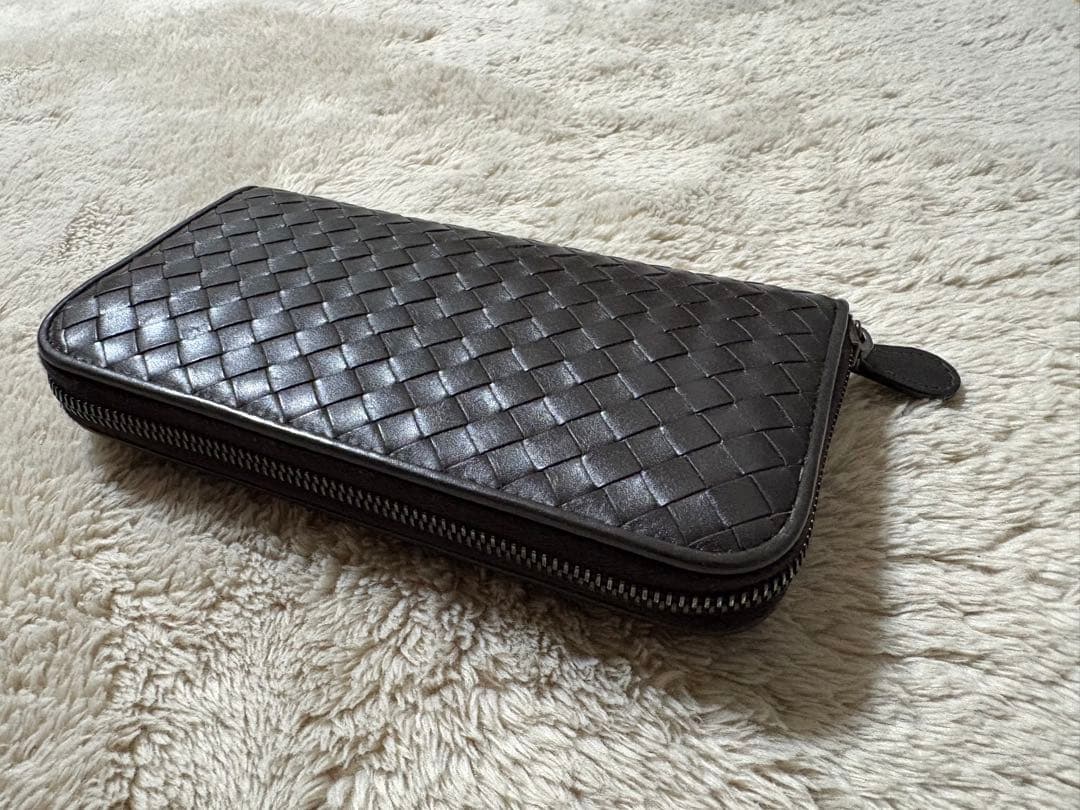 ボッテガbottegaveneta 長財布　ダークブラウン　ICチップ入り 中古・古着通販】BOTTEGA VENETA (ボッテガベネタ) イントレチャート