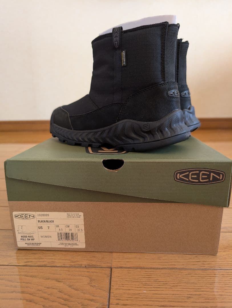 靴 KEEN HOOD NXIS PULL ON WP 24.0 Women's Hood NXIS Pull-On Boot | Black | KEEN Footwear