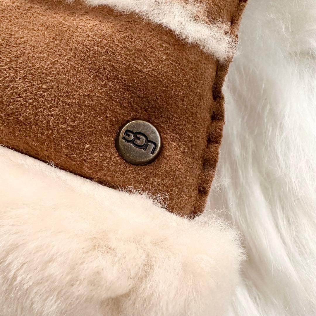 着用1回】UGG♡アグ シープスキンシームドグローブ チェスナット M