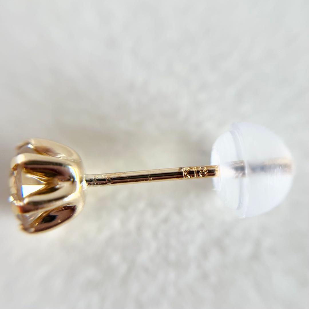 K18 18金　天然ダイヤモンド　AAAグレード 0.50ct ピアス　diam