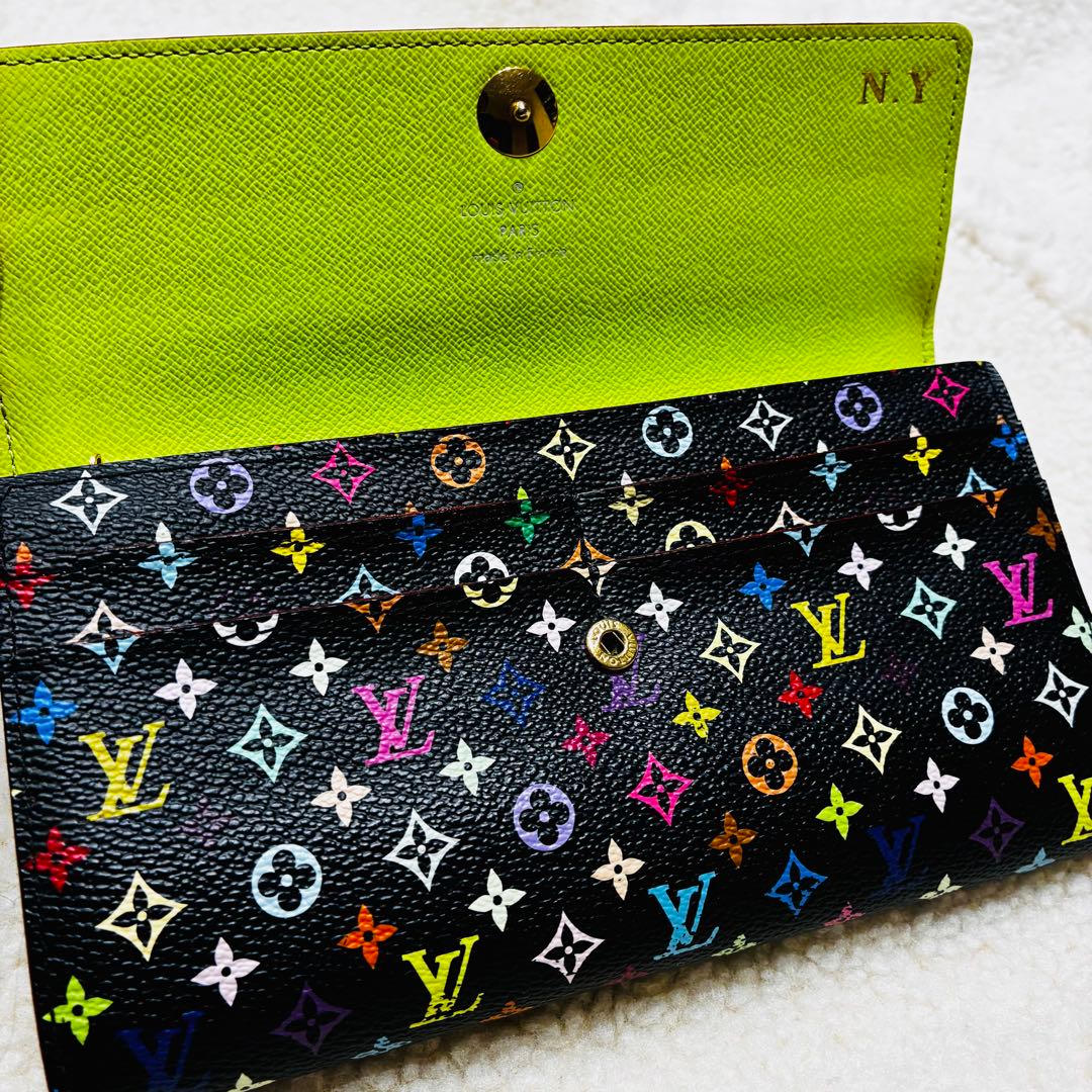 Louis Vuitton 長財布 マルチカラー ブラック ルイ・ヴィトン - メルカリ