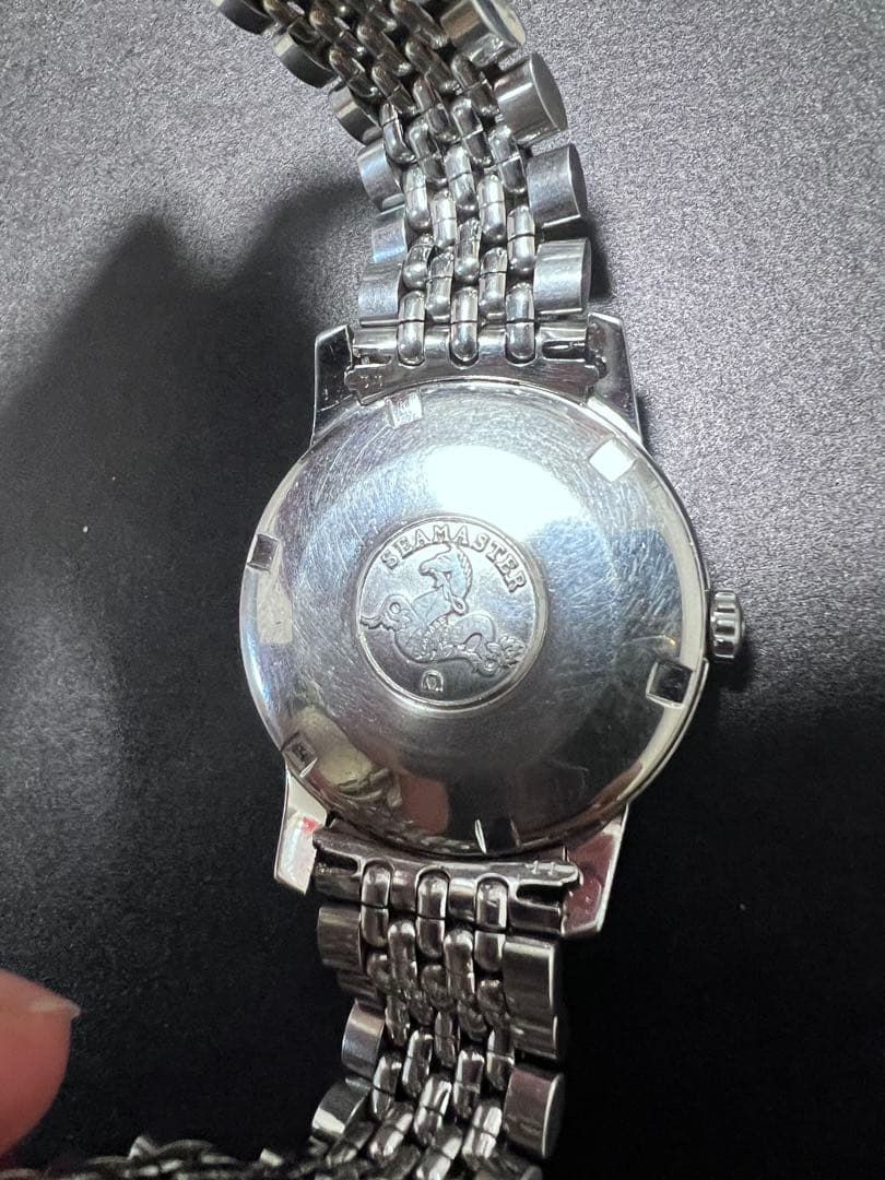 OMEGA Seamaster シルバー文字盤 メッシュバンド