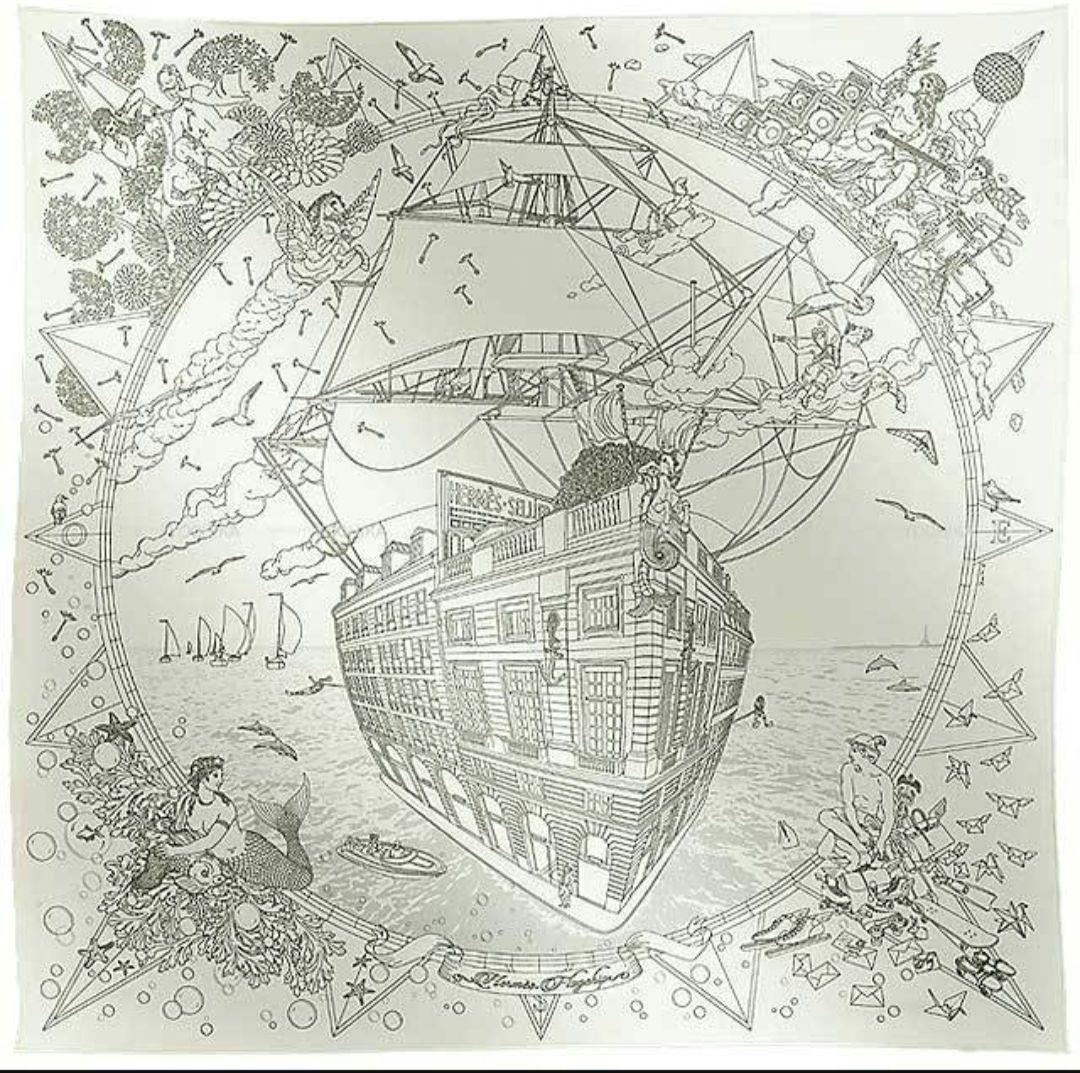 新品 Hermesエルメススカーフカレ90フラッグシップ エルメス カレ90 HERMES FRAGSHIP エルメス フラッグシップ スカーフ