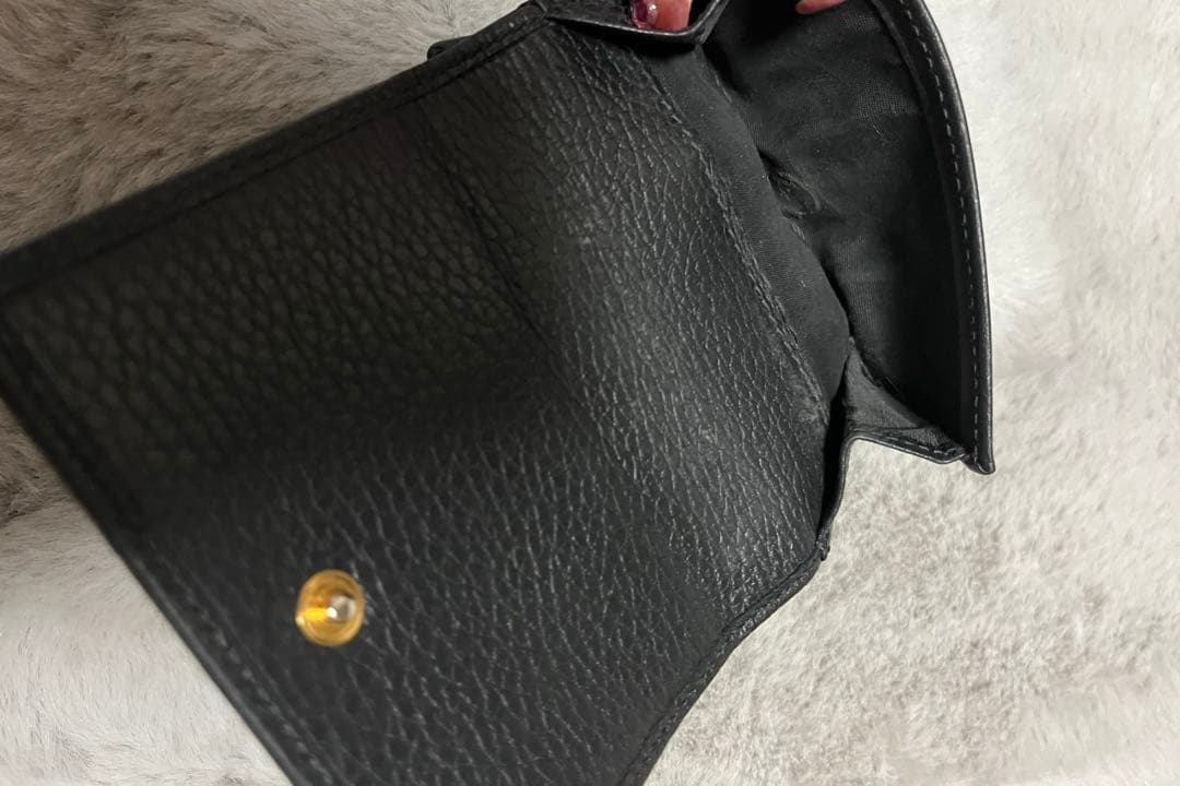 hiro様 グッチ 折り財布 GGマーモント Wホック レザー ブラック 黒