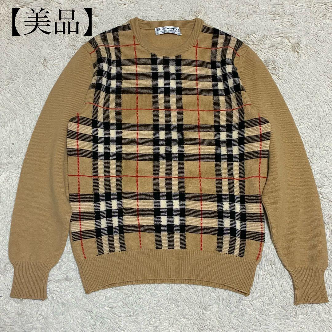 BURBERRY 美品 バーバリーズ ウール ノバチェック ニット セーター BURBERRY（バーバリー） ニット メンズ チェック ウールブレンド