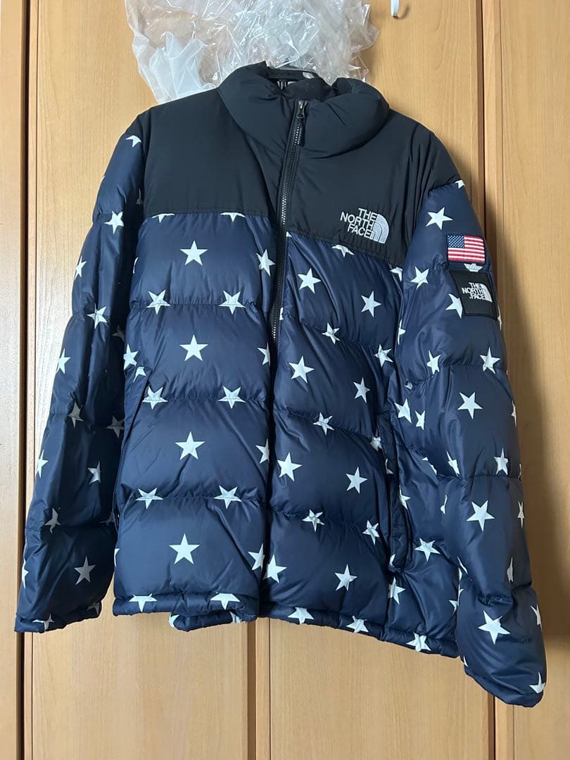THE NORTH FACE ダウンジャケット 星柄 ネイビー THE NORTH FACE - ノースフェイス 星柄 星条旗 ヌプシ ダウン