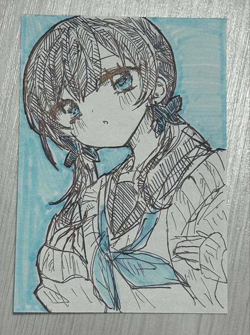 手描きイラスト アナログイラスト オリジナルイラスト 女の子