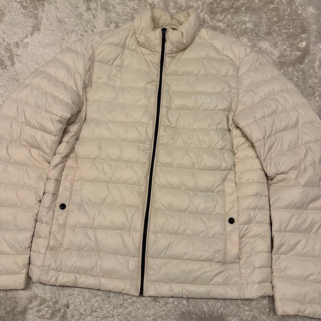 現行モデル　ヒューゴボス　中綿　ジャケット　メンズ　サイズ48 ロゴ HUGO BOSS (ヒューゴボス) フルジップ 中綿 ジャケット LIGHTWEIGHT