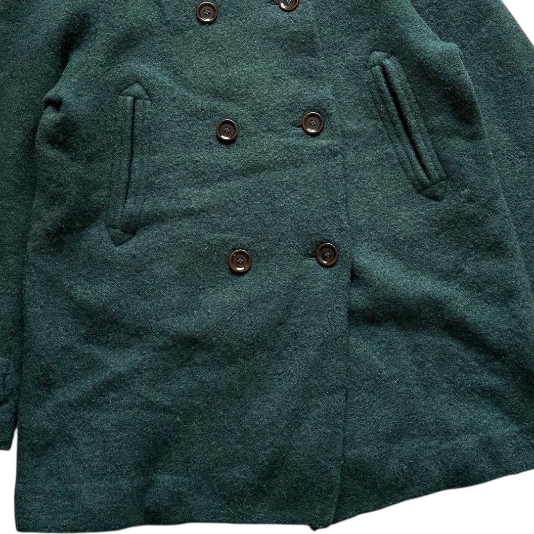 現行タグ 45r フロート縮絨のPコート ダブル ジャケット R刺繍