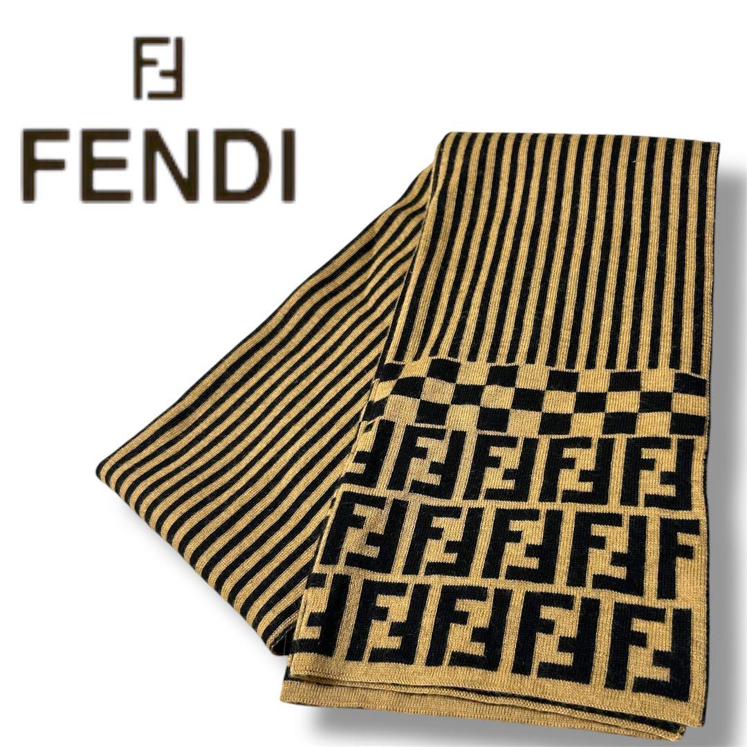 FENDI ズッカ柄マフラー ストール メリノウール100% 楽天市場】【スーパーSALE】 フェンディ FENDI FFモチーフ マフラー