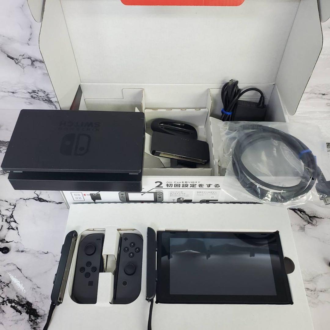 動作確認済み】Nintendo Switch 本体 グレー 完品 - Nintendo Switch