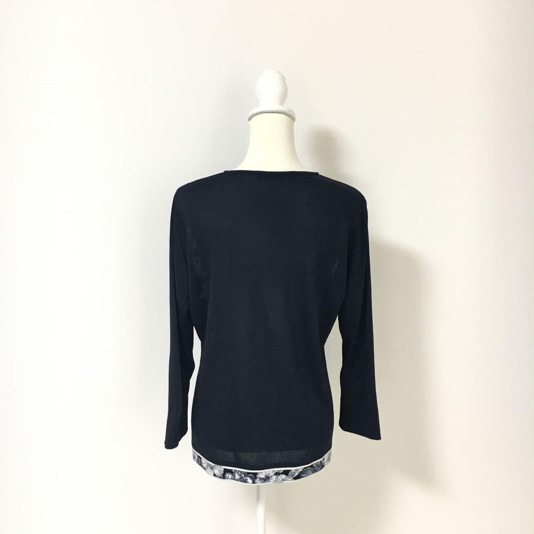 近年美品 LEONARD レオナール カンカン ストレッチ カーディガン 44