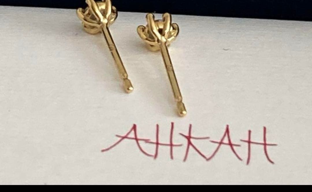 R*中様 【7月末までの出品】AHKAH K18 ロシアンダイヤモンドピアス