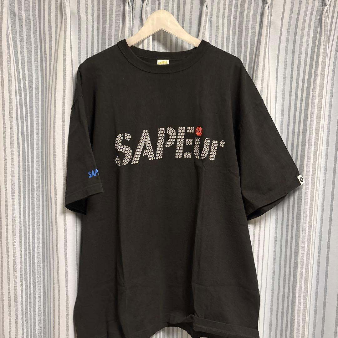 SAPEur×浜田雅功 コラボTシャツ XXL 印鑑ロゴ スタンプロコ サプール