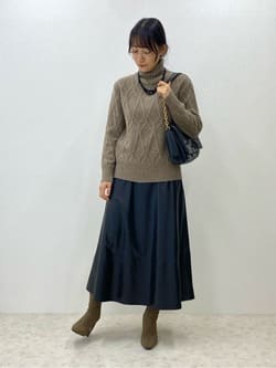 ルーエン ローズ 日本製 内モンゴル産 カシミヤ100％ バイアス