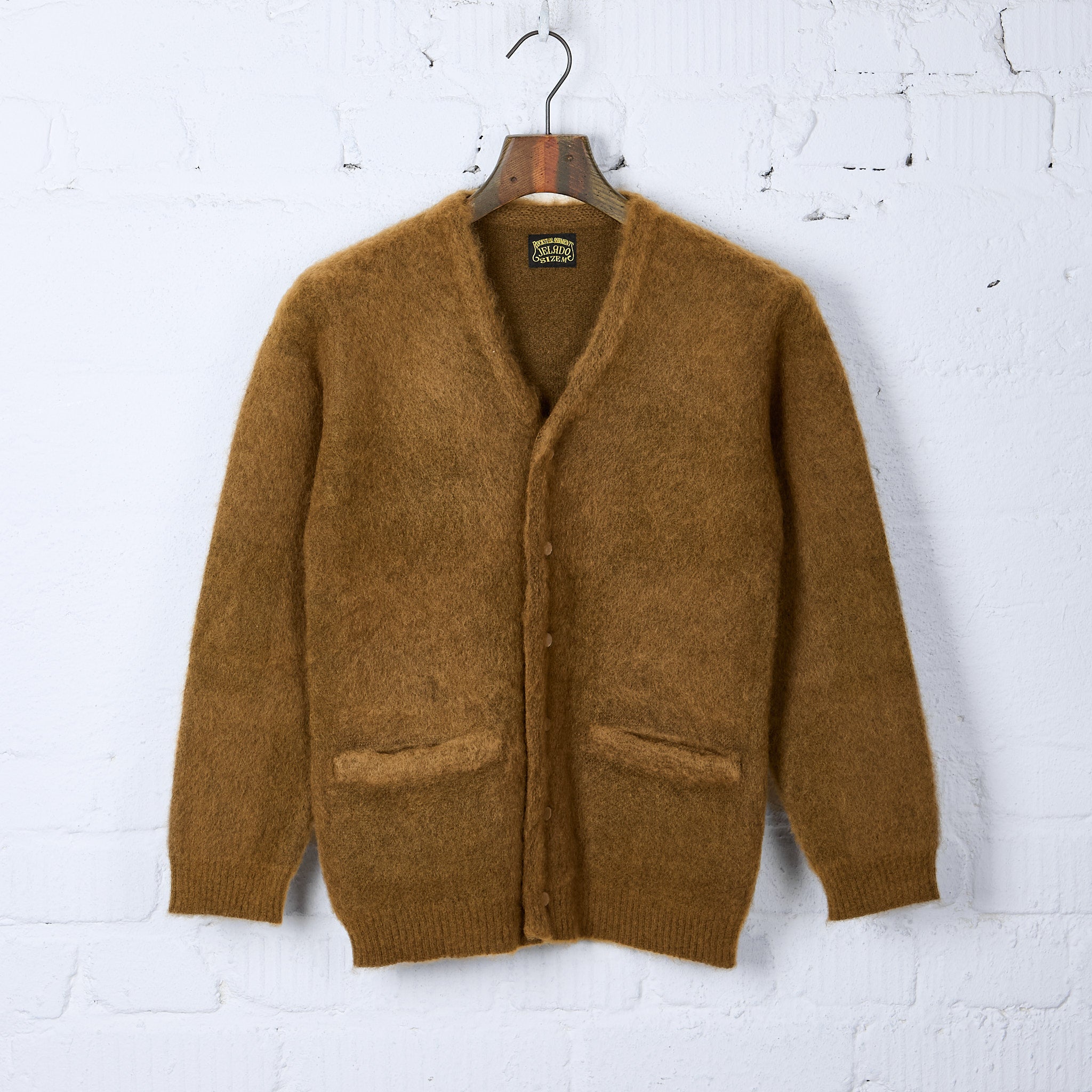 jelado | cobain mohair cardigan - gold – stuf|f-official